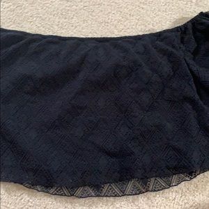 black off shoulder crop top